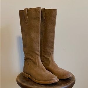 Frye Celia X Boots Taupe Leather